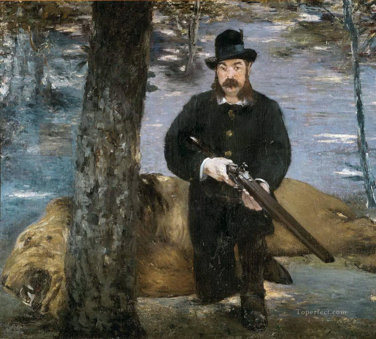 Pertuiset Lion Hunter Eduard Manet Oil Paintings
